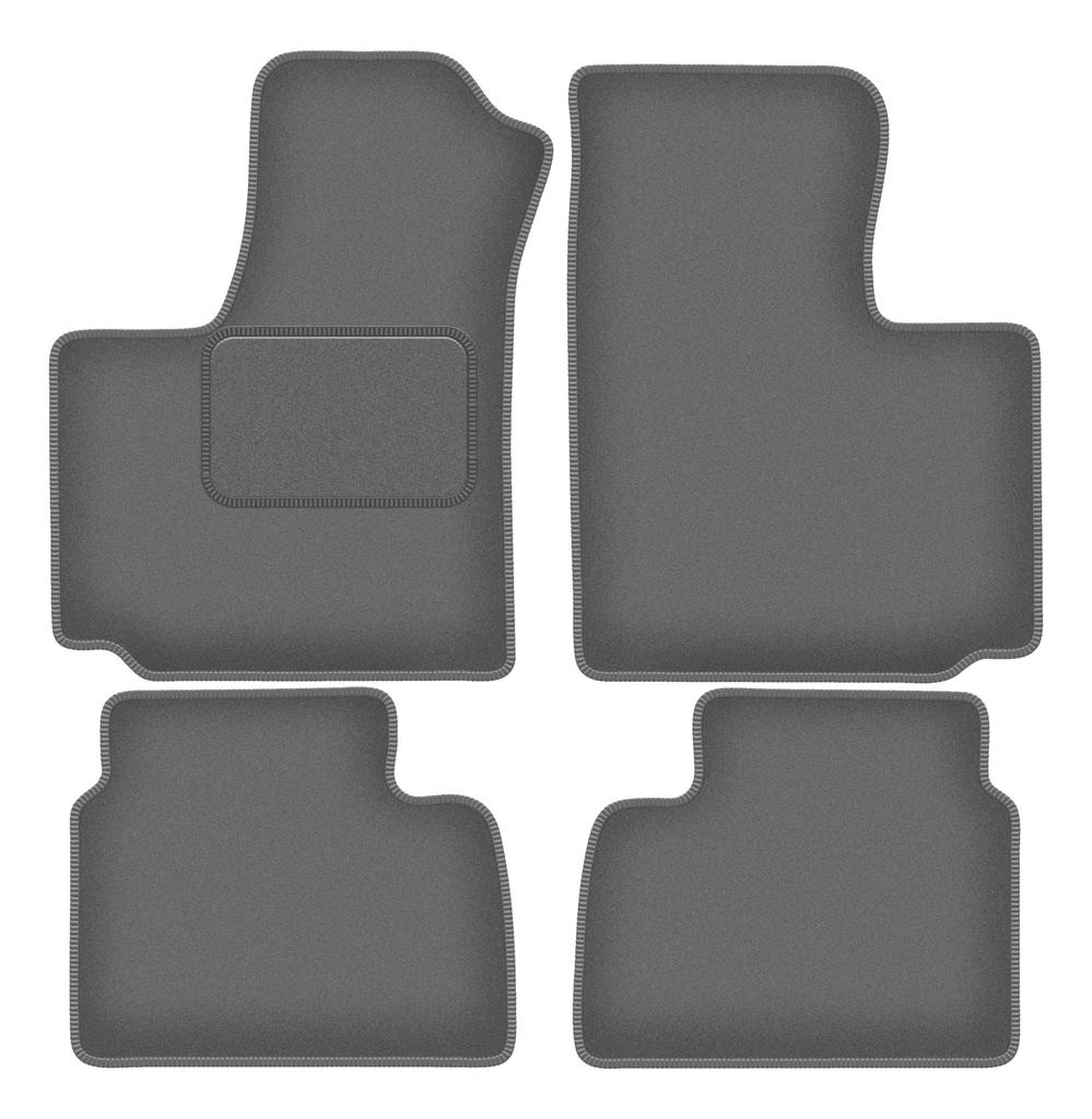 Velour graphite car mats for: FIat Doblo I kombivan (2000-2009)