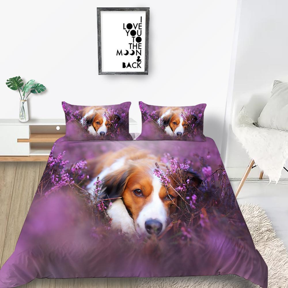 Neue Mode 3D Hunde Peinted Bettbezug Sets Home Bettwäsche Kreative Druck Tagesdecke Tröster Bettbezug Frau Mann Einzigen Doppel könig