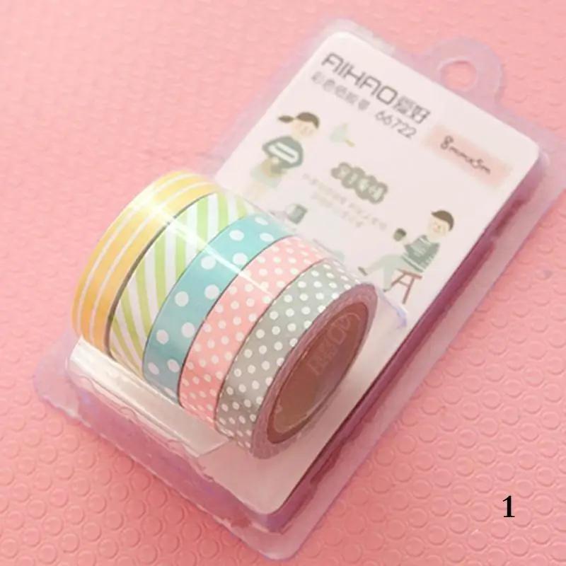 Color Paper Tapes Handmade DIY Decorative Washi Tape Colored Adhesive