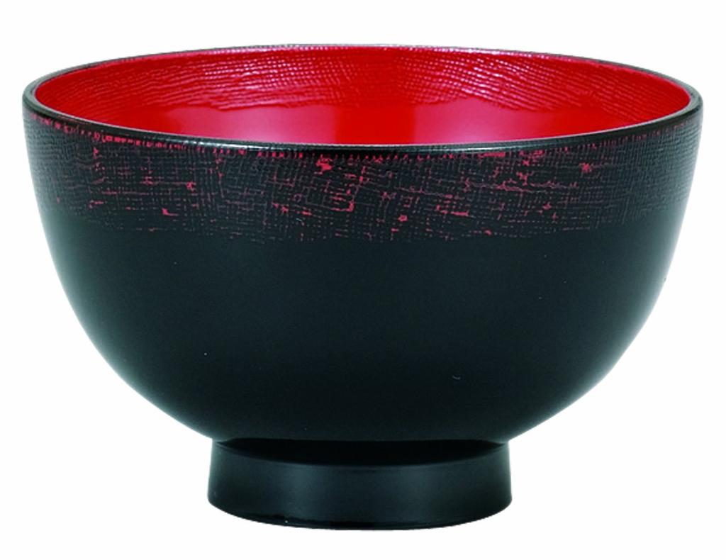 Yamanaka Lacquerware Microwave Cloth Soup Set of Akebono M15441 Dishwasher-Safe Bowls, 2, & Negoro,