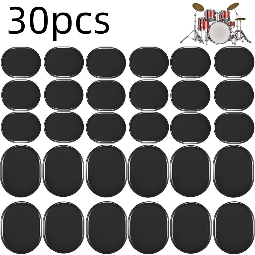 Miwayer 30 Pieces Drum Dampeners Moon Gels Silicone Gel Pads Soft Drum Dampeners for Drums Cymbals Tone Control, 30 Pieces