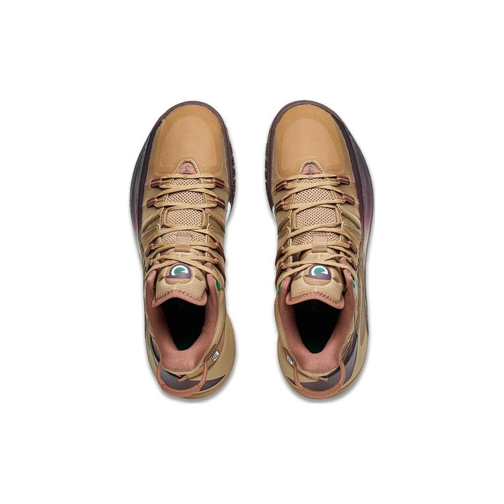 Li Ning CJ2 University Shock Absorption Non-Slip Wear-Resistant Low-Top Basketball Shoes Men Sneakers Brown ABAS001-5