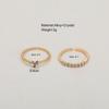 2PS Retro Heart Ring Fashion Women Girls Open Zircon Geometry Rings Party Jewelry Gifts
