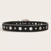 Moderne geschnitzte Dornschließe Gürtel für Damen Funkelnde Pailletten PU-Taillengürtel für Hosen Jeans Lässig Formelles Taillenaccessoire