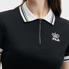 FILA Heritage Knit Moisture-Wicking Casual Polo Dress Women Dresses Black F11W428305FBK