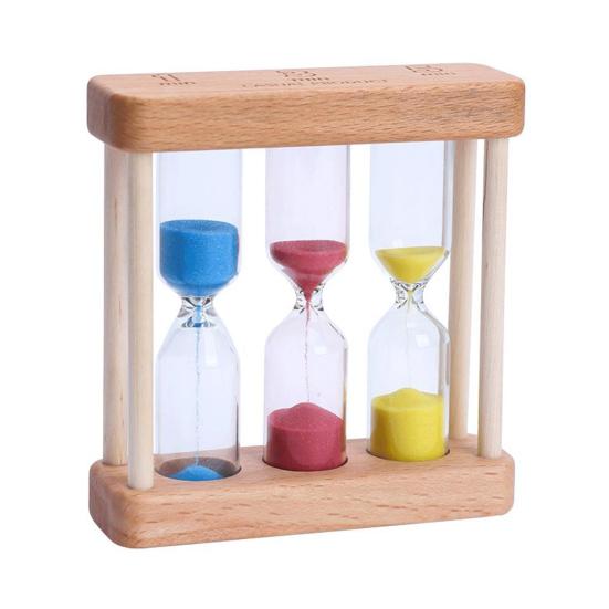 Sand Timer Set 1Min 3Min 5Min Hourglass 3-in-1 Desktop Sand Clock for Cooking Classroom Exercise Home Office Decoration