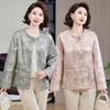 Women's Spring/Autumn 2026 Round Neck Jacket for Middle-Aged and Elderly - Loose, Stylish Top