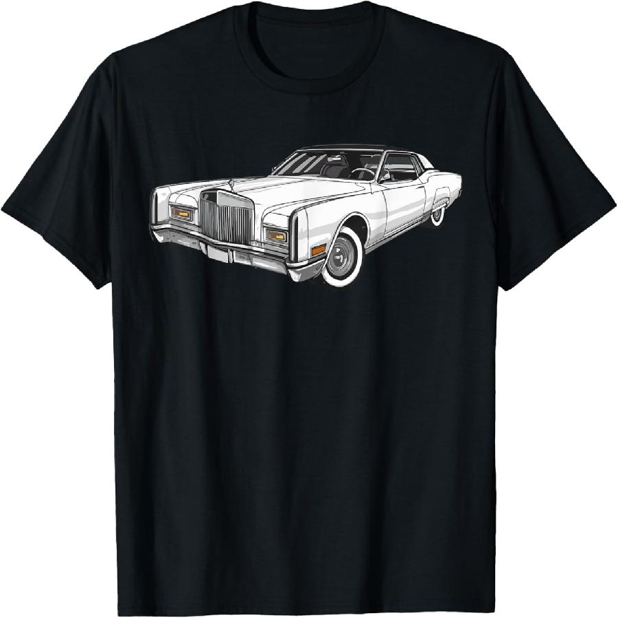 

1967 vintage Lincoln Continental outline graphic (white) T-Shirt, Small, Black XXXXXL чорний