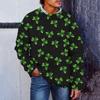 Herre Print Falsk Genser, Rundhalset Sweatshirt, Løs Langermet Topp