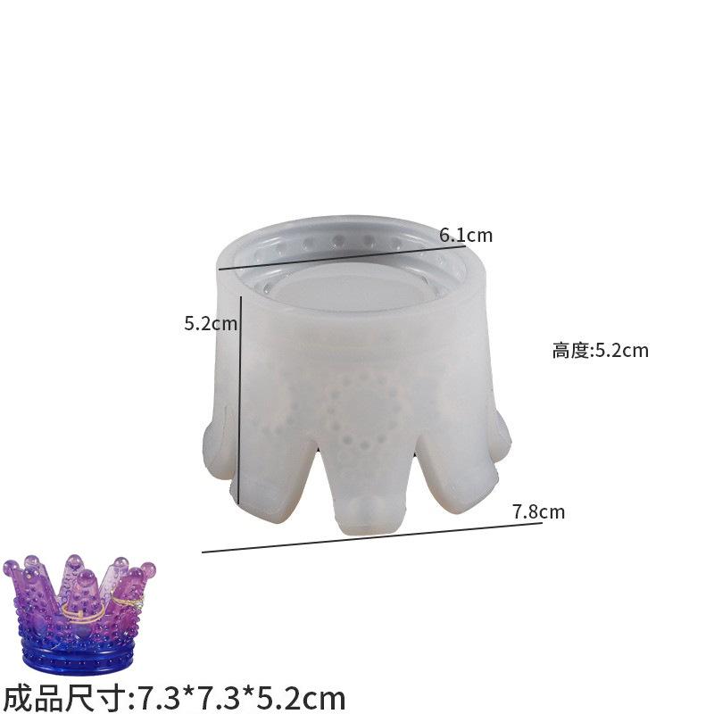 

Crystal Crown Candlestick Silicone Mould for Handmade Resin Plaster Aromatherapy Candle Holder Mold Jewelry Box Home Decoration