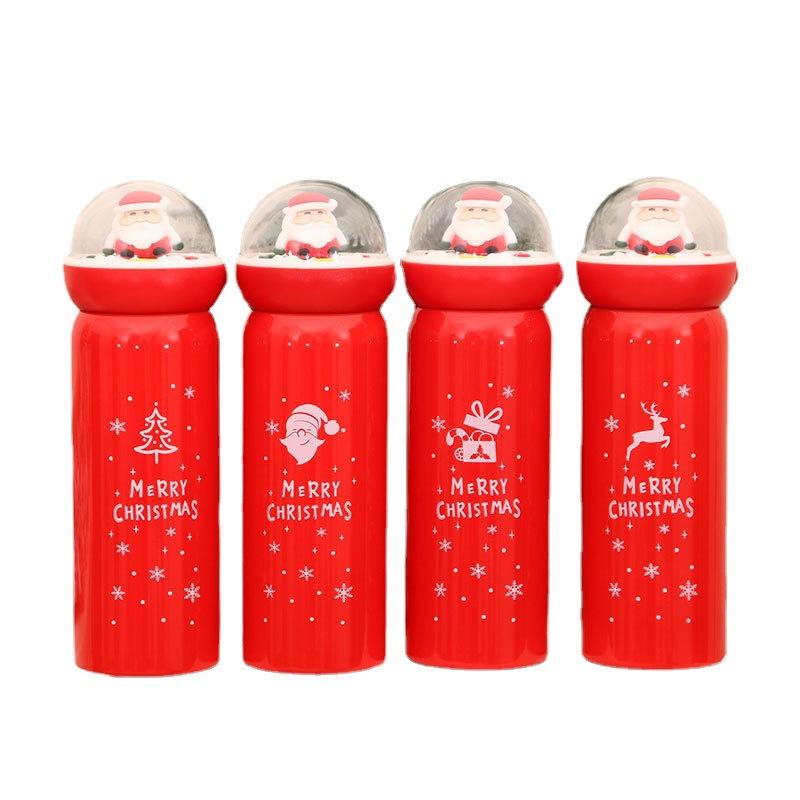 Christmas Gift for Girlfriend Gift Santa View Insulated Glass Christmas Gift Water Glass