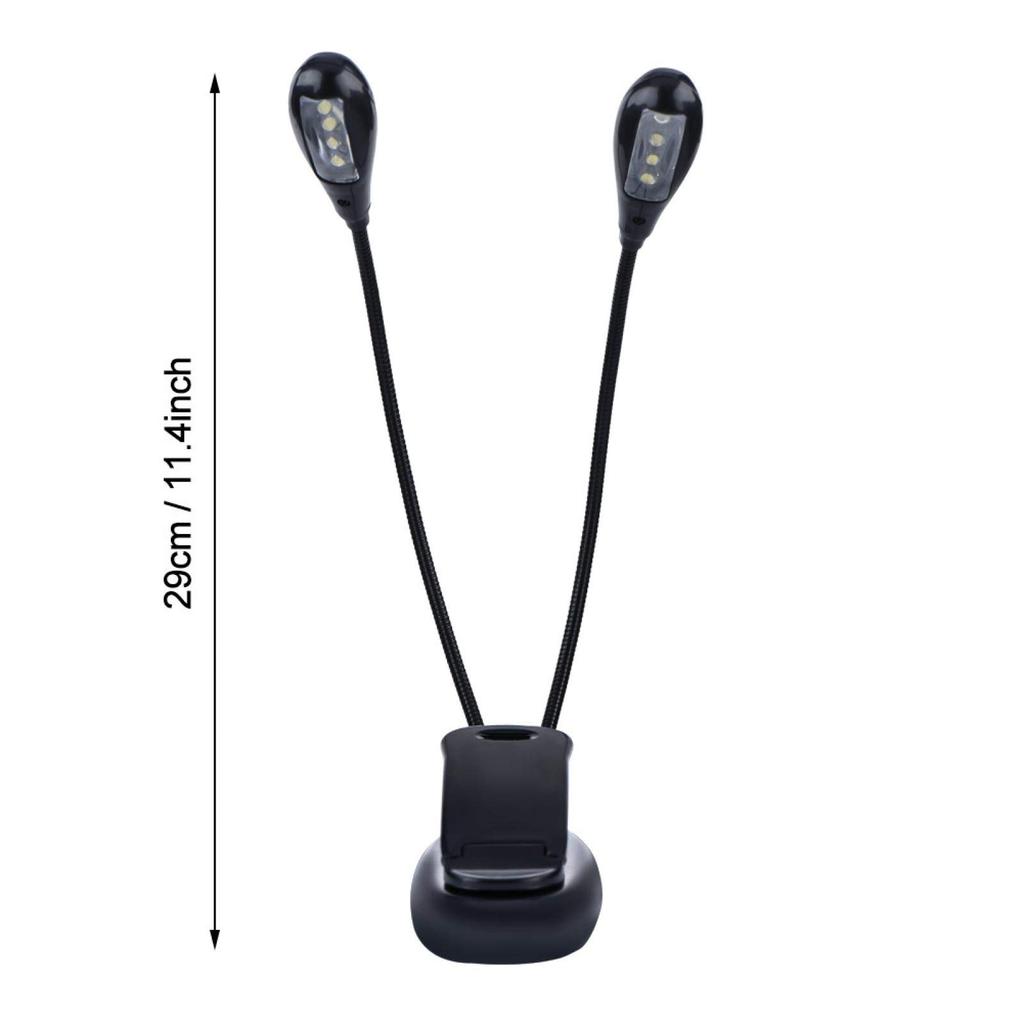 Clip-on Notenständerleuchte mit USB-Kabel, Hohe Helligkeit, Leichtgewicht, Langlebig, für Notenständer, Nachtlesen und Wartungsarbeiten, 8 LEDs