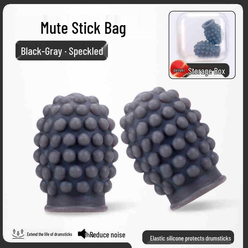 5A Drum Sticks with Silicone Mute Covers for Noise Reduction (2-Pack)
