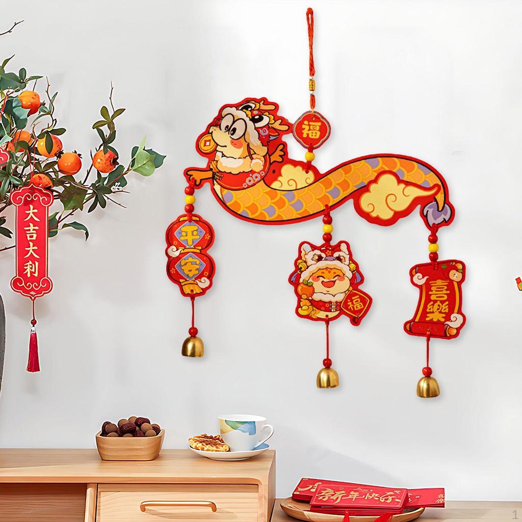 Cartoon Chinese Year Blessing Hanging Decoration Bell Pendant Lightweight Lunar