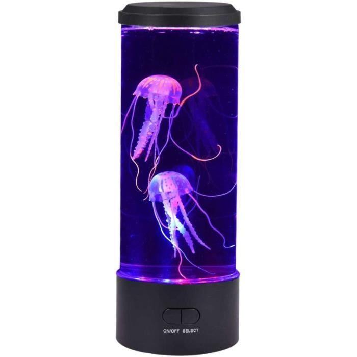 Lampe d'ambiance - YNKKVRE - Méduse LED - Multicolore - Rechargeable USB - 10,5x10,5x29cm nero
