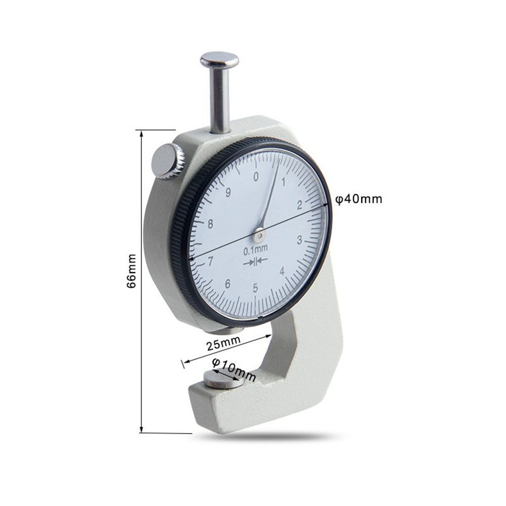 Film Instrumen Paper Meter Measuring 0-10mm Measure Tool Leather Craft Metal Thickness Gauge