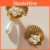 Fashionable Alloy Shell Pearl Earrings Simple And Stylish New Design