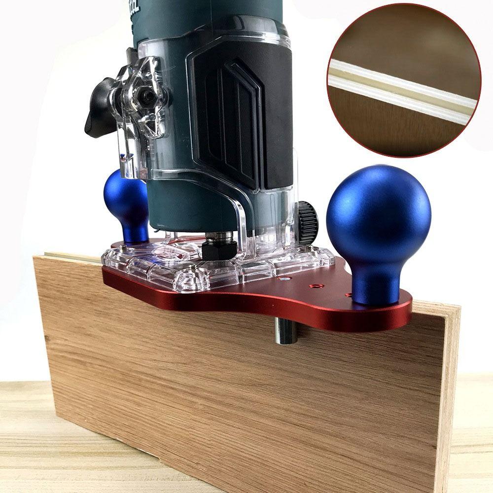 Slotted Bottom Plate Wood Router Base Rust Resistant Long Lasting Milling Mounting Plate Compact Guide Bakelite Material