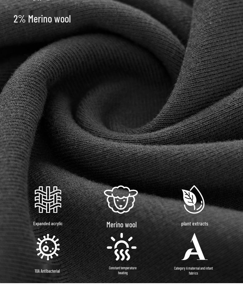 Antibacterial Women's Heated V-Neck Slimming Lace Patchwork Wool Long Sleeve T-Shirt