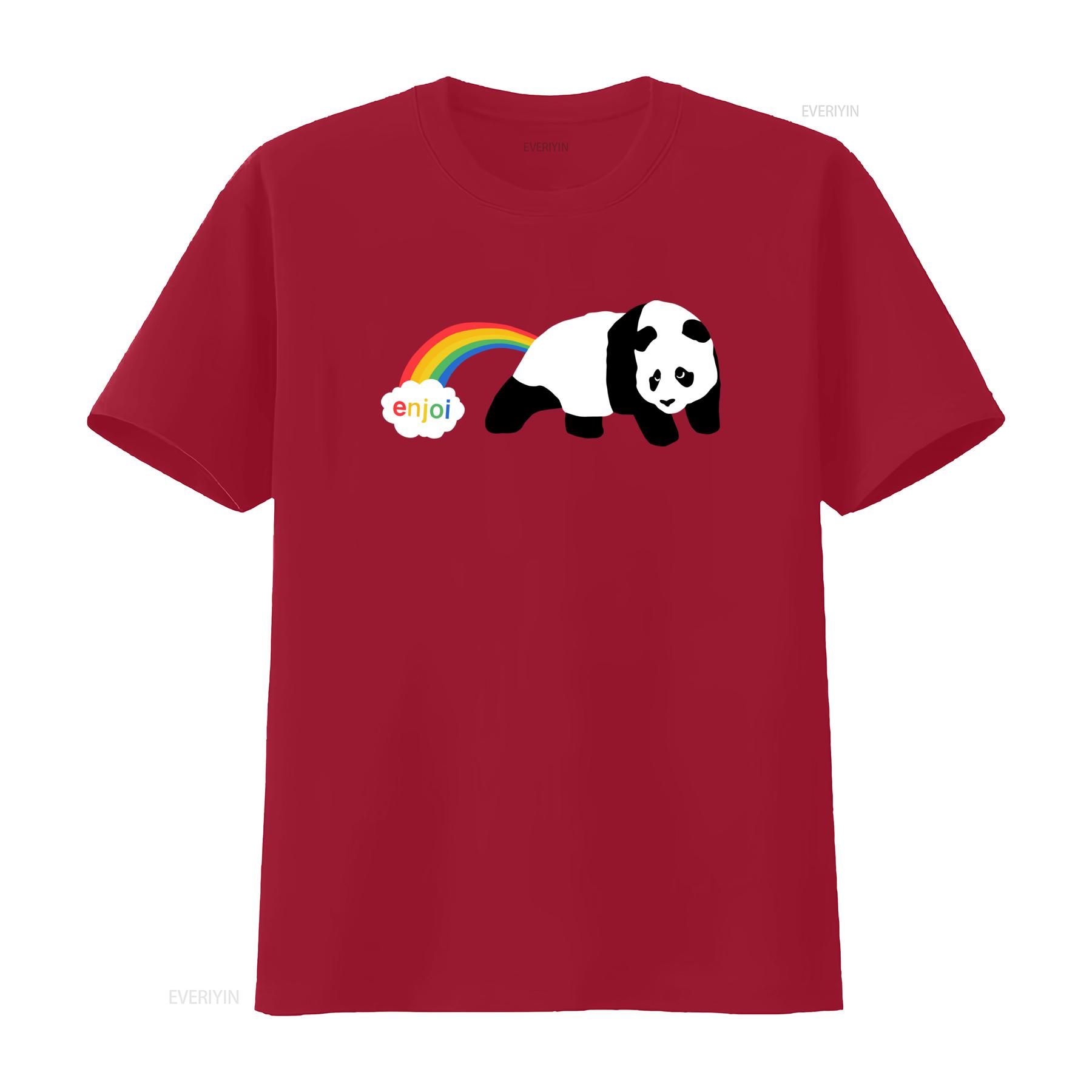 2000s Vintage Enjoi Skateboard Panda Rainbow T Shirt Size M vintage Washed Slightly homme Stylish Versatile Soft Unisex Casual S