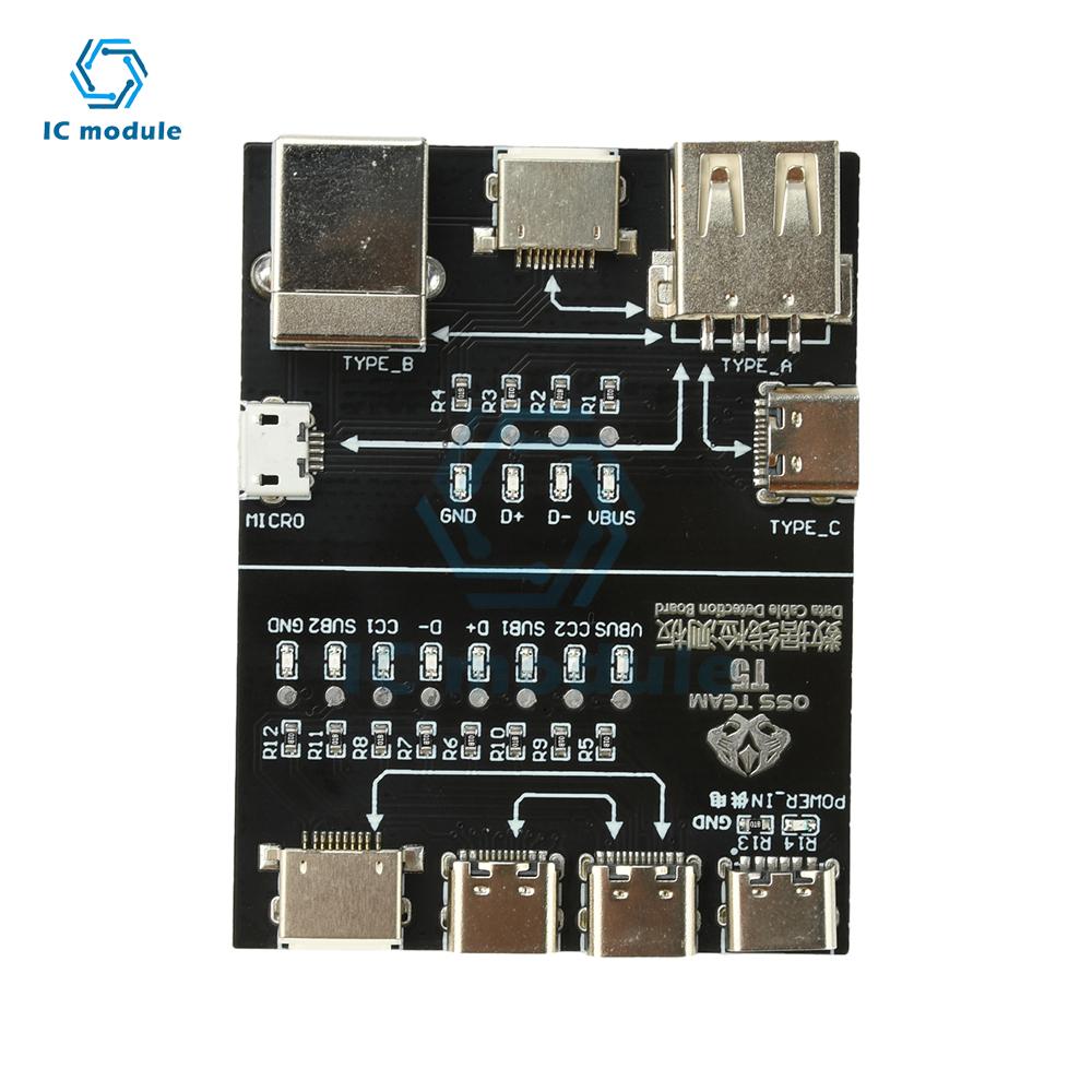 T5 Multifunktions-Kabeltestmodul Datenkabeltester mit Anomalieerkennung & Schnelldiagnose für USB/Typ-C/Lightn
