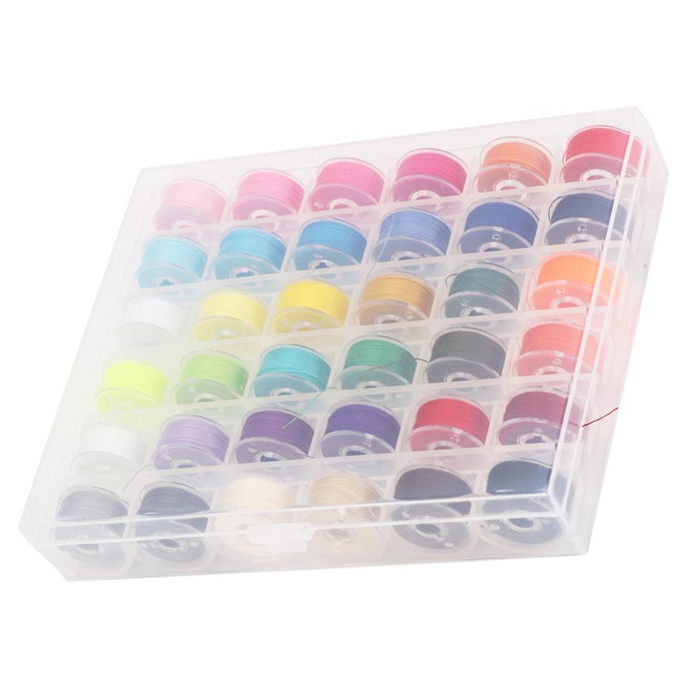 Colorful Pre-Wound Bobbins 36 Grids Bobbin Thread Set Sewing Threads  Hand Stitching