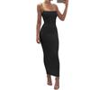 Y2K European and American Women's Suspender Dress, Summer New Sexy Slim Fit Solid Color Long Skirt