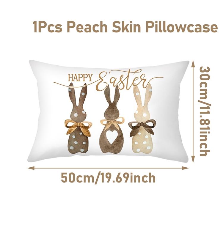 Счастливой Пасхи Наволочка Милый Кролик Яйца Наволочка Пасхальный Кролик Наволочка Пасхальный Декор 2025 для Дома Наволочка