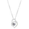 Multi-Tone Mom & Child Pendant Necklace Set, Heart & Family Silhouette Necklaces for Mother's Day