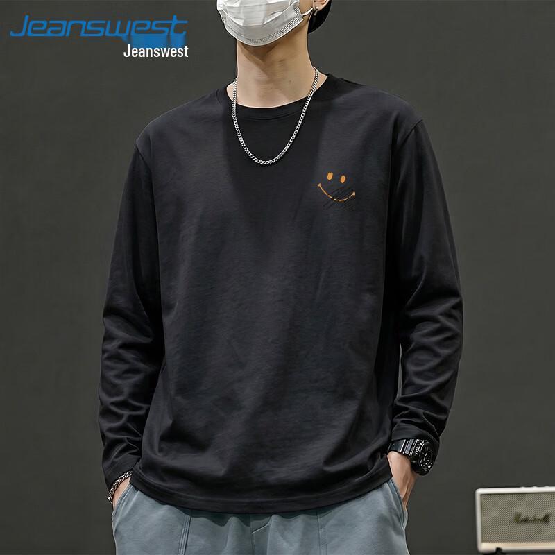 Jeanswest Men s Long Sleeve Heavyweight Cotton Smiley T-Shirt XL