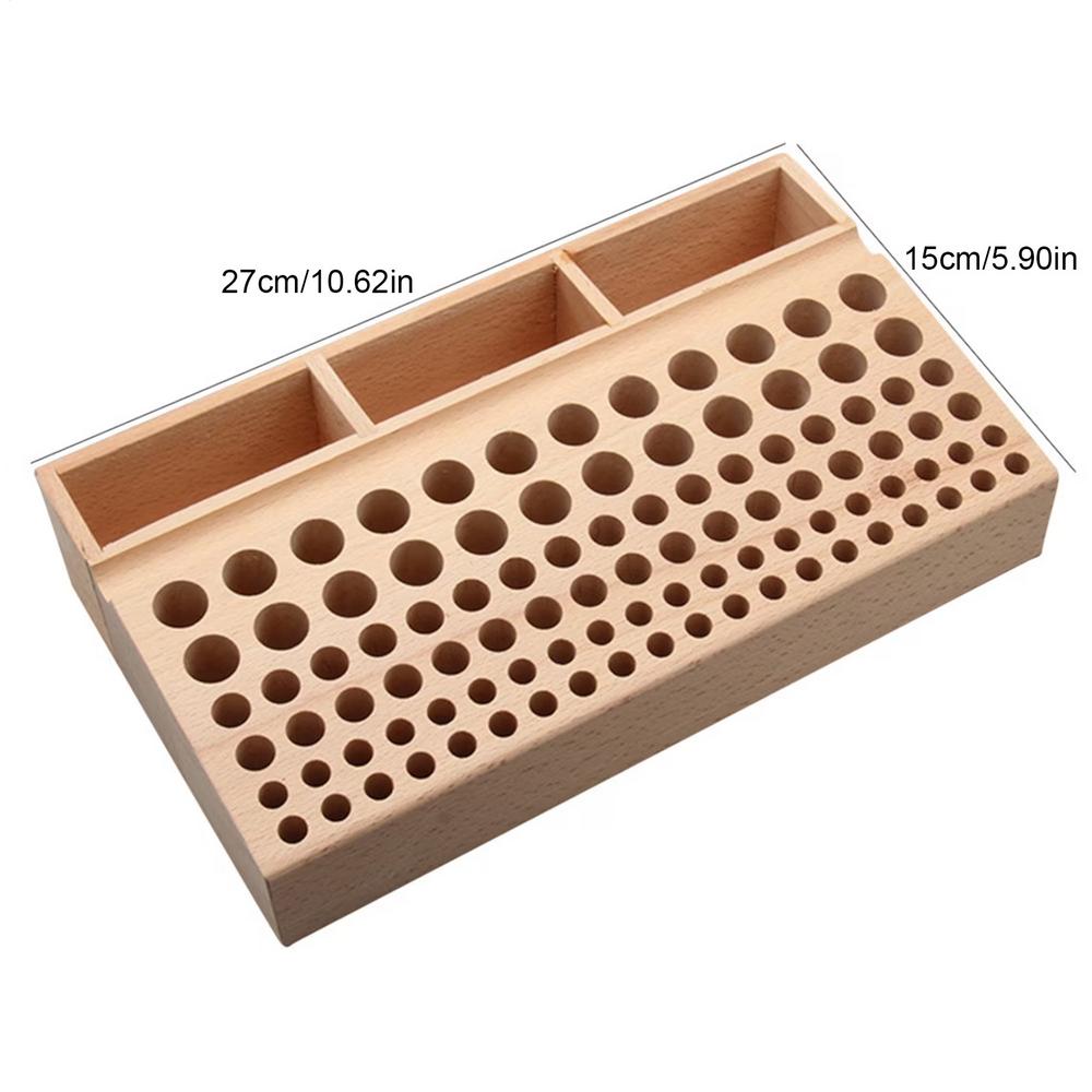 Tool Storage Rack Beech Wood Leather Punch Stand Leather Tools Storage Box For Family Friends Women Professional Working Home