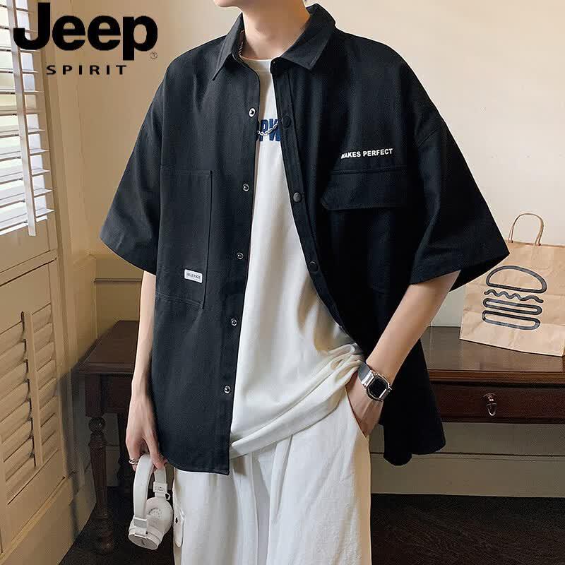 

JEEP SPIRIT Men s Short Sleeve Casual Work Shirt M