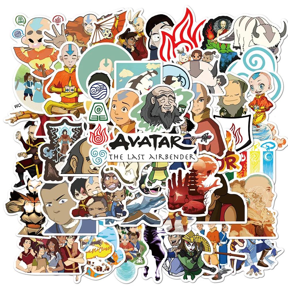 50 ks Samolepky Avatar: The Last Airbender DIY Voděodolné Decal pro Scrapbooking Telefon Zavazadla Skateboard Téma Appa