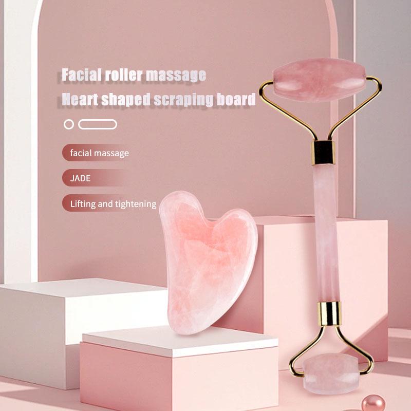 

Two-Piece Firming Skin Roller & Double-Head Gua Sha Set for Facial Massage 15x6 cm