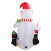 5.9ft Inflatable Christmas Decoration Penguin Bear with Colorful Light Cute Blow Up Yard Animal Deco