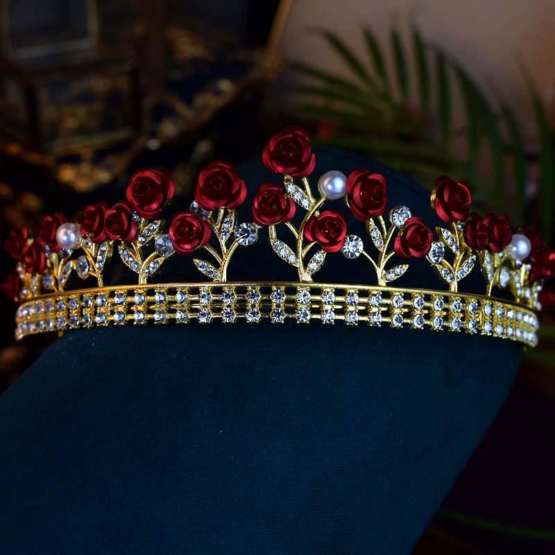 

Корона невесты в европейском стиле, корона в форме розы, барочное головное украшение, свадебный бал, фея, аксессуар для волос на день рождения