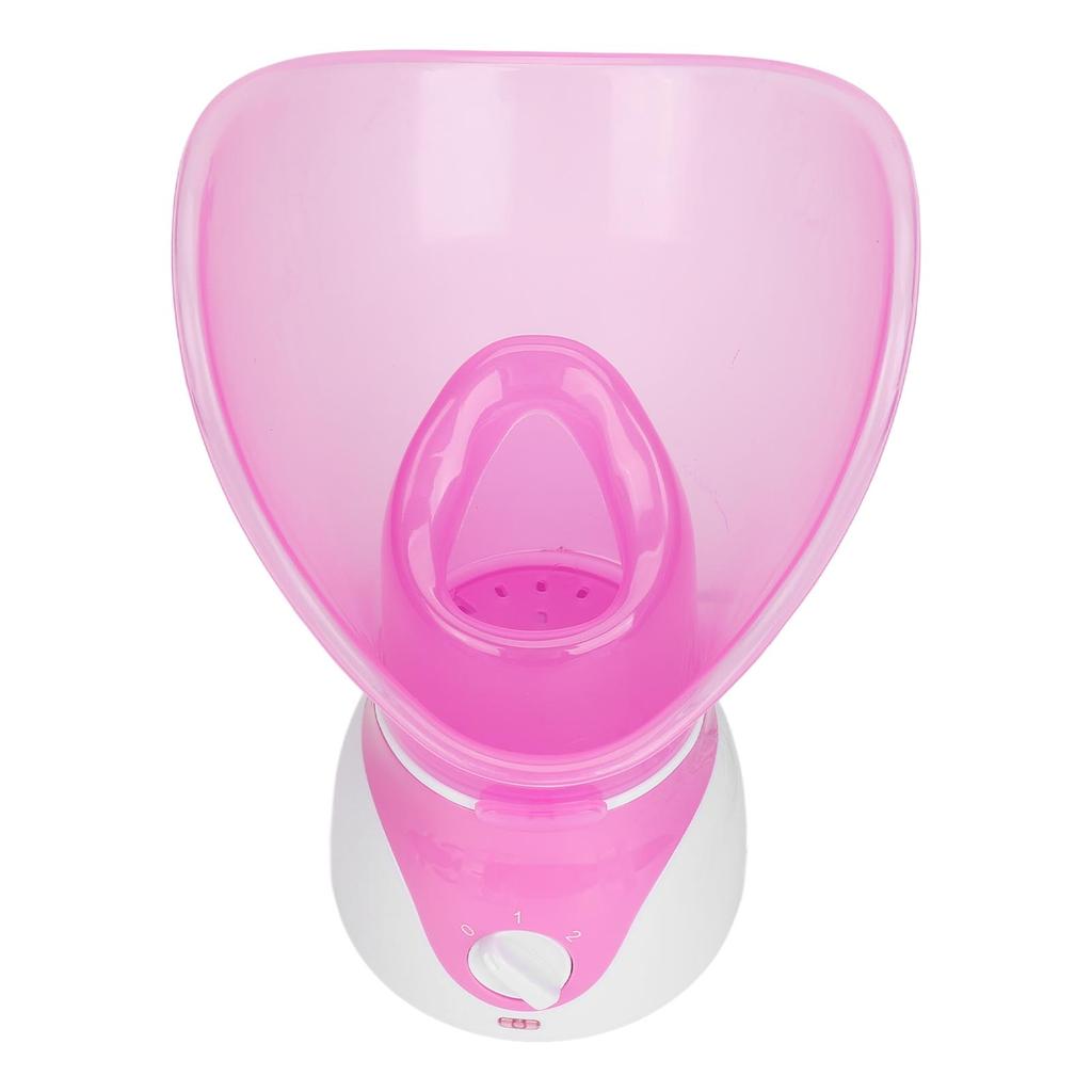 2 In 1 Face Steamer Cleansing Pores Heating Hydrating Mist Moisturizing Facial Steamer for Home Pink 110‑240V US Plug