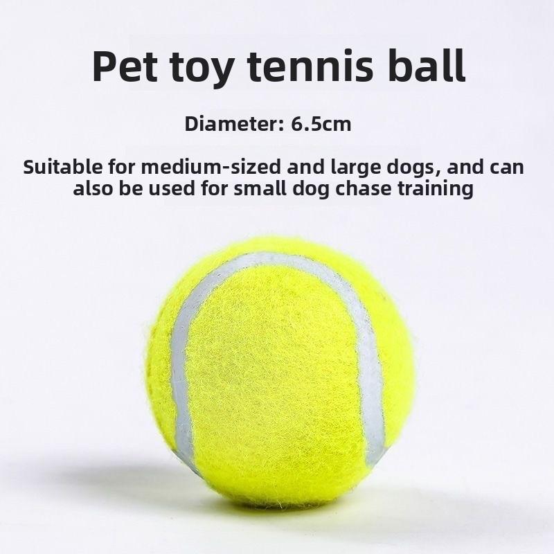 Dog Toys, Elastic Tennis Balls, Large, Medium and Small-sized Dog-biting and Durable Toys, Rubber Training Balls, Pet Supplies