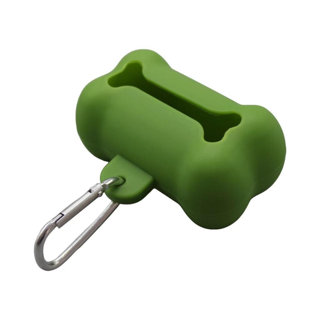 Silicone Bone-Shaped Pet Poop Scooper & Trash Bag Holder