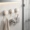 3Pcs Reusable Suction Cup Hooks Waterproof Bathroom Towel Hooks Kitchen Storage Hook  Entryway