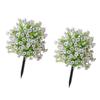 2Pcs 23.62 in Faux Flower Garden Stakes with Ground Stake Fake Outdoor Flowers Easy Install for Porch Patio Balcony Planter Yard