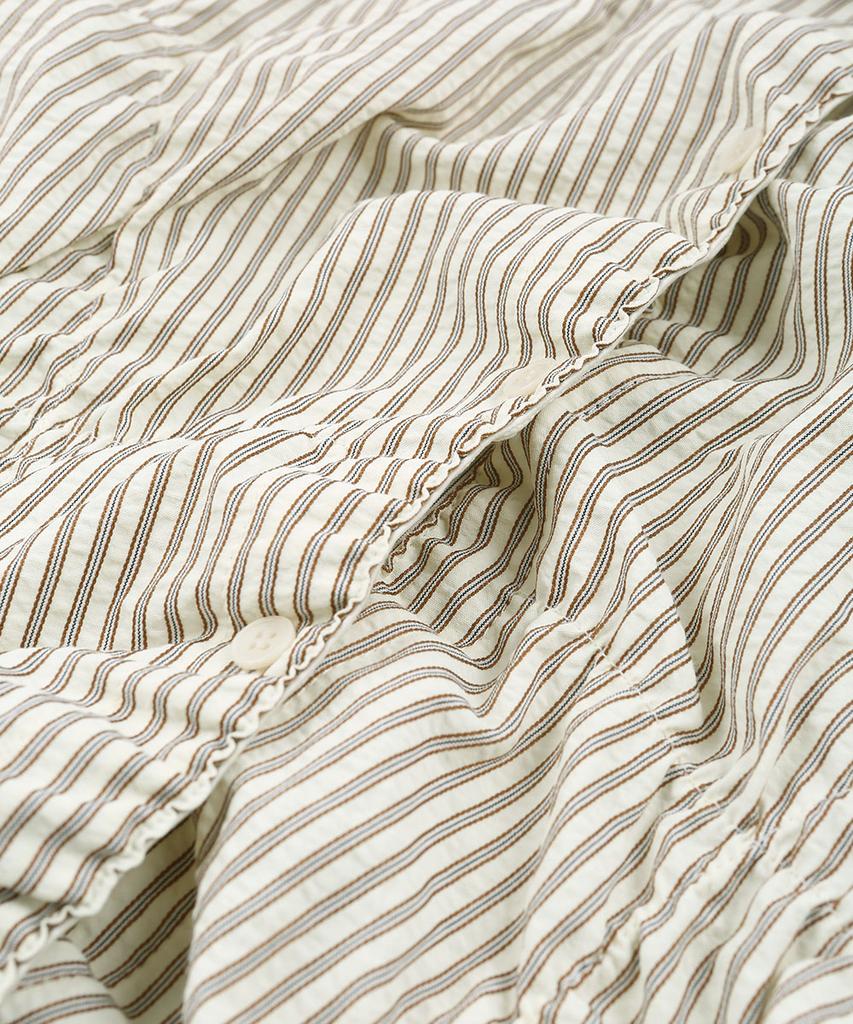 grailz Blissful Stripe Shirring Shirts [Beige]