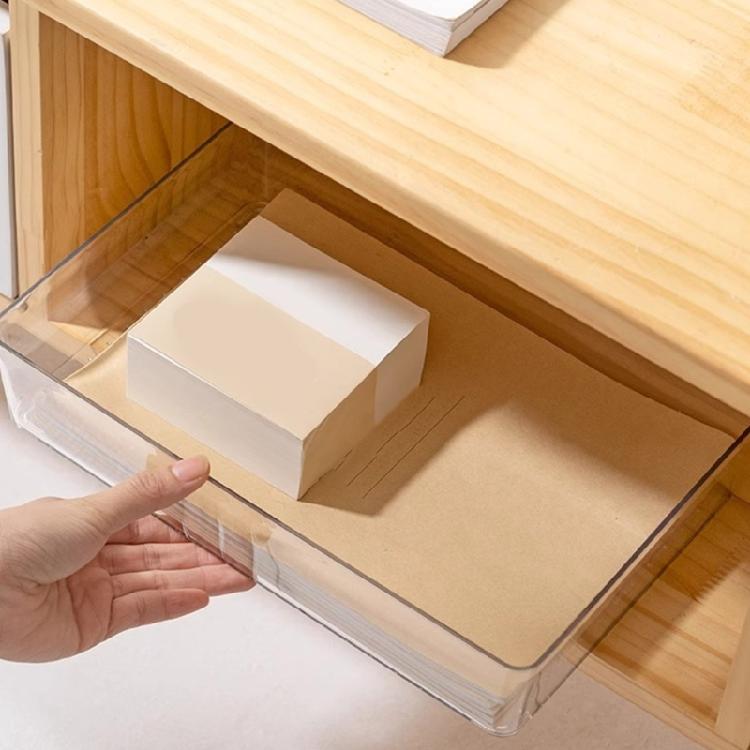 Clear Drawer Organiser Trays Set Desk Drawer Dividers Bathroom and Dresser Drawer Storage Bins Set For Kitchen Office