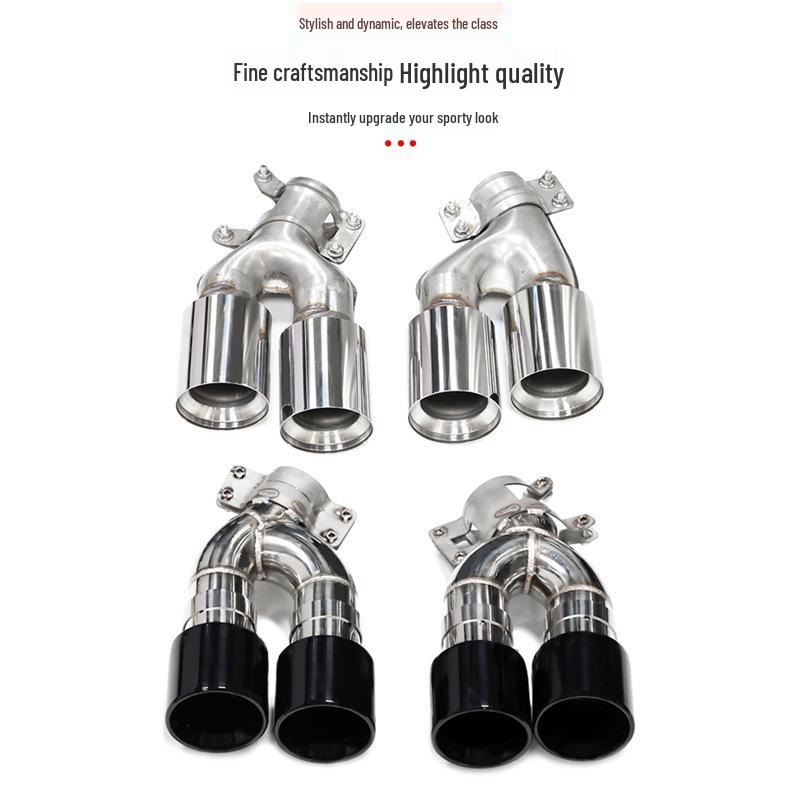 Roestvrij Staal Titanium Zwart Quad Uitlaatpijp voor BMW 5 Serie G30/G38