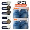 Unisex Retractable Buckles Metal Buttons Jeans Waist Extender Adjustable Disassembly Free Sewing Buttons for Clothing Jeans Pant
