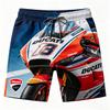 Ducati Pánské rychleschnoucí plavky Racing 3D Print, Plážové boardshorty se stahovací šňůrkou v pase pro letní sporty a volný čas