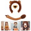 Animal Cosplay Costume for Kid Birthday Cosplay Party, Halloween Lion Dress up Costume, Lion Hairband, Tail, Bowtie