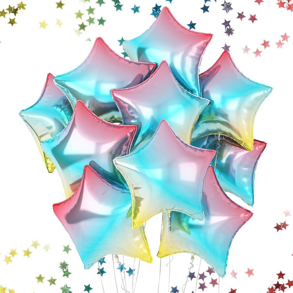 Star Theme Five-Pointed Star Aluminum Film Balloon Set Birthday Party Interior Decoration Festival Event Arrangement
