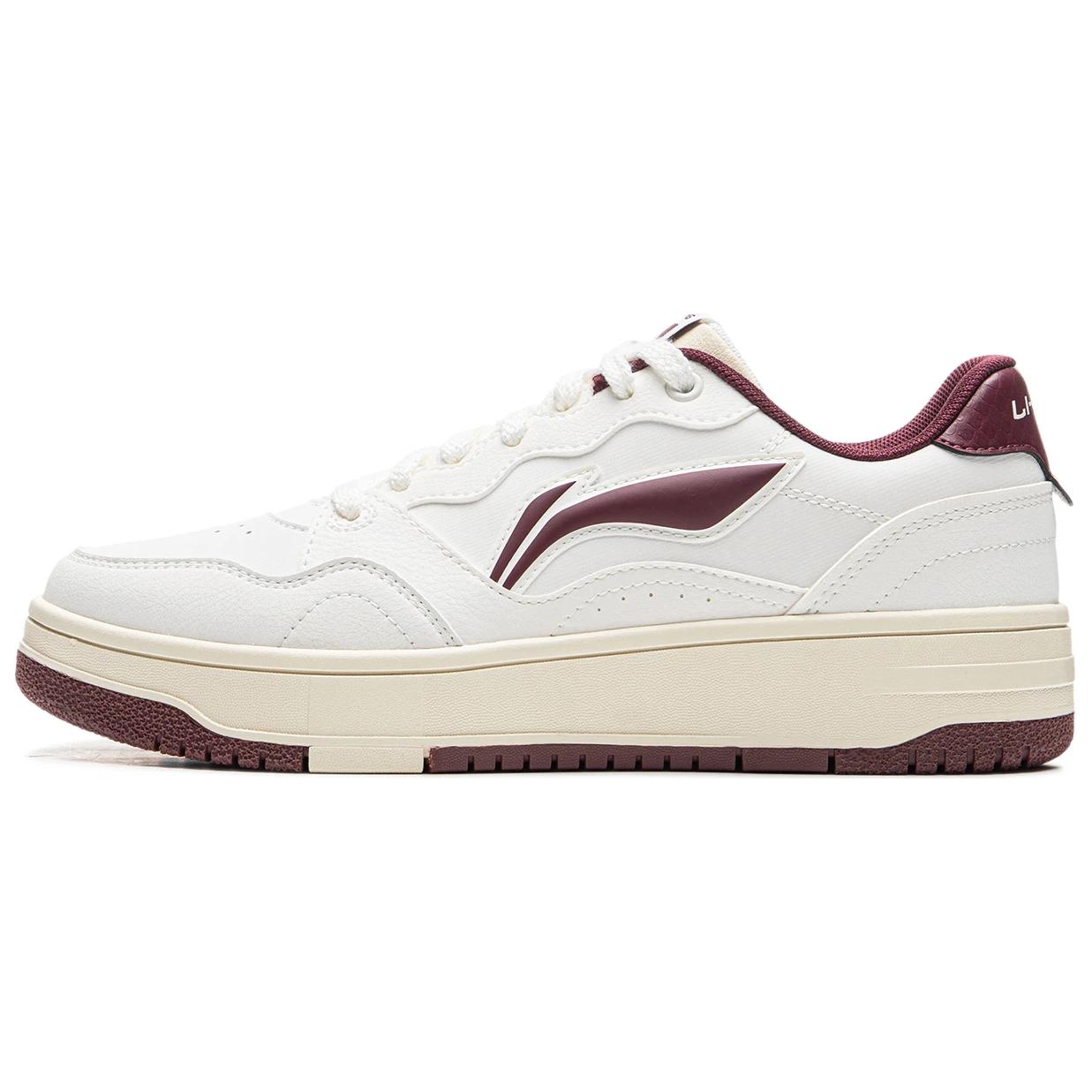 

New LiNing Tianji Soft Anti Slip Wear Resistant Lightweight Breathable Low Top Skateboard Shoes Women s White Purple AGCU310-1 35.5