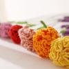 Knitted Carnation Hand-made Flower with Wool Hand Crocheting Artificial Packing Bag Home Decor